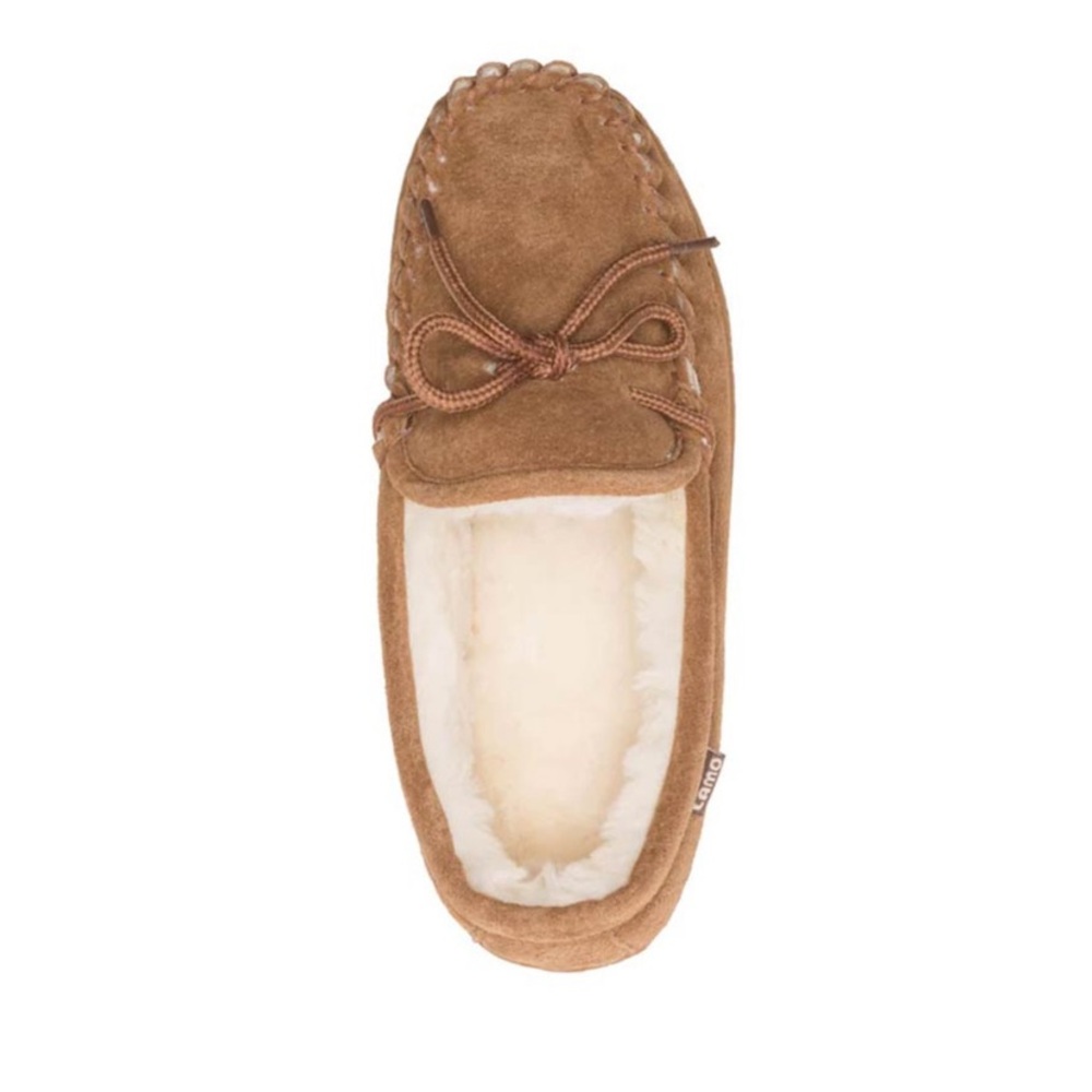 LAMO Kids Sherpa MOC Chestnut Slippers Size 11Y